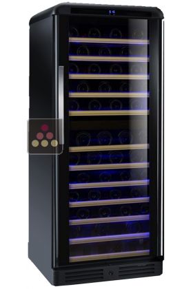 Dual temperature wine cabinet for storage and/or service