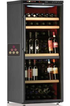 Dual temperature wine cabinet for storage and service