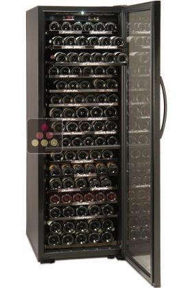 Dual temperature wine service cabinet