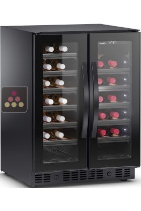 Dual temperature wine cabinet for service and/or for storage - Full Glass door - Second choice