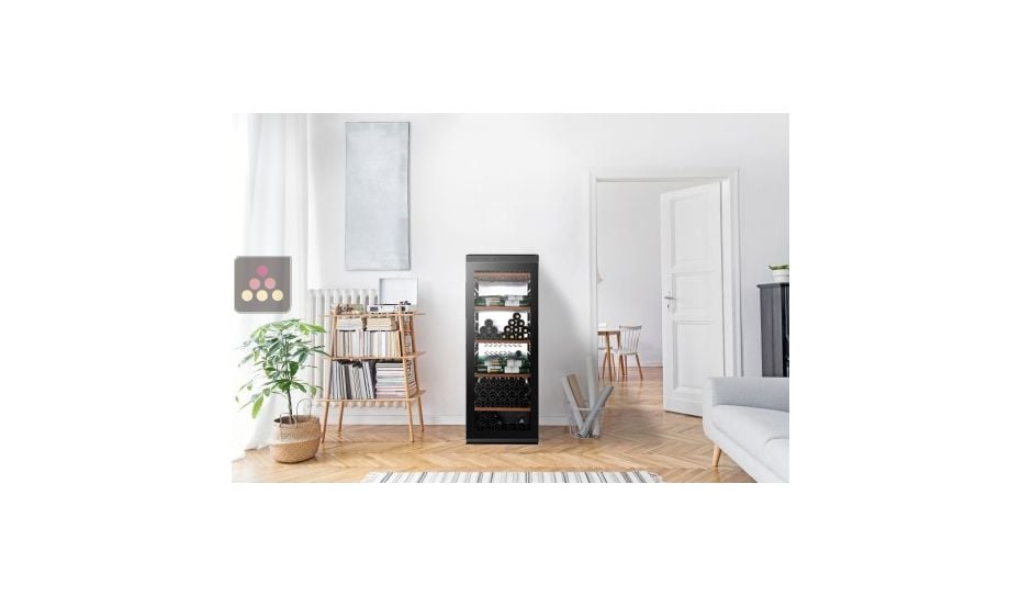 Connected single temperature wine cabinet for service or storage