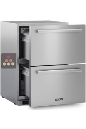 Outdoor drawer fridge - 150L - Stainless steel