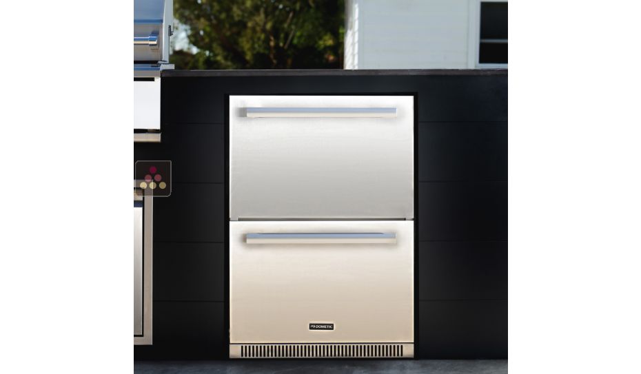 Outdoor drawer fridge - 150L - Stainless steel