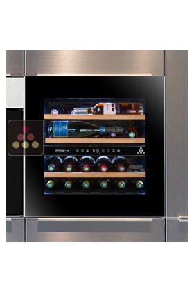 Dual temperature built in wine service cabinet - Push/Pull opening