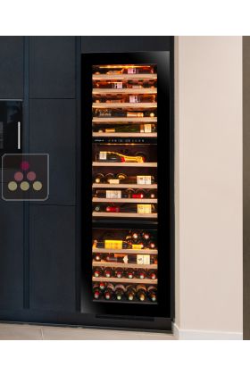 Triple temperature built in self ventilated wine service cabinet - Push/Pull opening