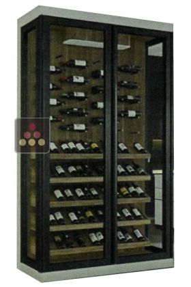 Custom made wine cellar with single temperature - Steel structure