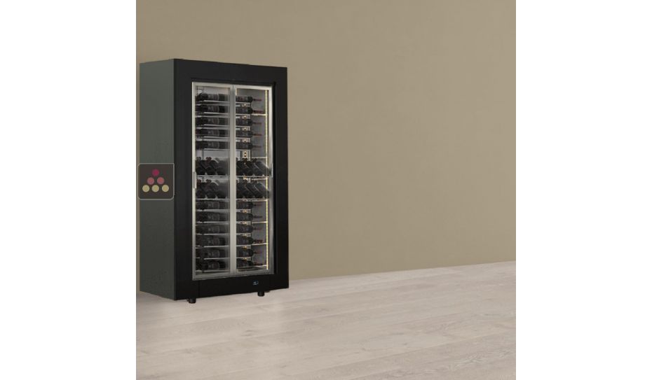 Professional multi-temperature wine display cabinet - Mixt equipment - Flat frame