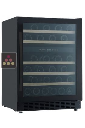 Dual temperature wine storage and service cabinet