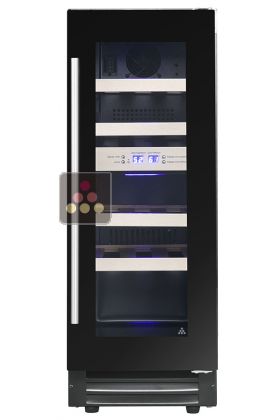 Dual temperature wine service cabinet