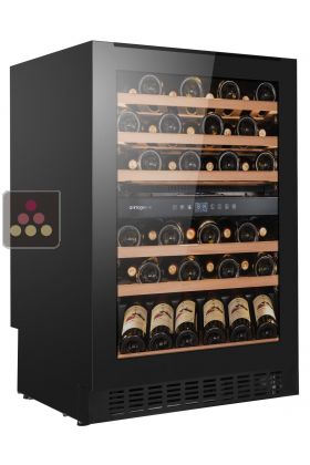 Dual temperature wine cabinet for storage and/or service encastrable