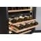 Dual temperature wine cabinet for storage and/or service encastrable