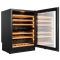 Dual temperature wine cabinet for storage and/or service encastrable