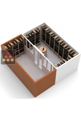 Arrangement of 1819 bottle cellars - Specific manufacturing - Wood System