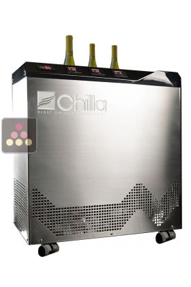 Fast chiller on wheels for 3 bottles - 2x 75cl + 1x magnum bottle