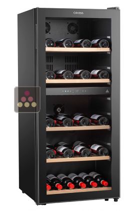 Dual temperature wine service cabinet