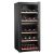 Dual temperature wine service cabinet