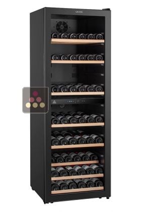 Dual temperature wine service cabinet