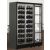 Combination of 1 wine display case and 1 non-refrigerated module for glassware or spirits with 2 glazed sides for central installation - Inclined bottles - FIT frame  