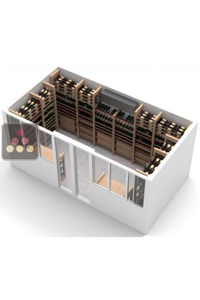 Arrangement of 1074 bottle cellars - Specific manufacturing - Wood System