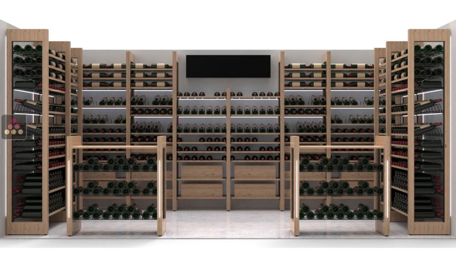 Arrangement of 1074 bottle cellars - Specific manufacturing - Wood System