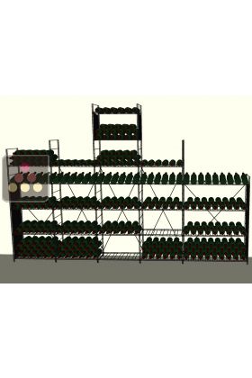 Arrangement of 742 bottle cellars - Specific manufacturing - Essentiel System