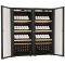 Combination of 2 single temperature wine ageing or service cabinets - Inclined shelves - Full Glass door