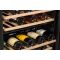 Dual temperature wine cabinet for storage and/or service