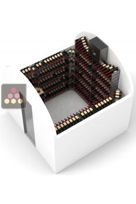 Arrangement of 1926 bottles cellars - Specific manufacturing - Essentiel System - H=220cm and H=170cm