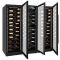 Built-in combination of 3 wine service or storage cabinets - 4-temperatures