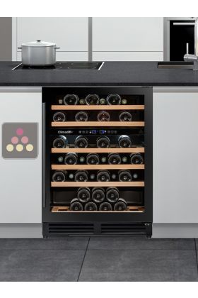 Dual temperature built-in wine cabinet for service