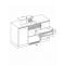 Built-in mono-temperature wine service cabinet with drawer - Push open door