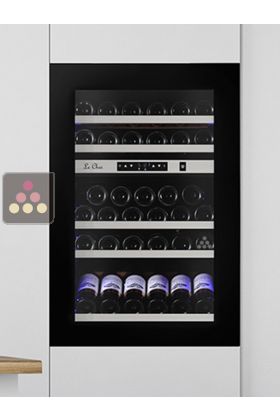 Dual temperature built in wine cabinet for service or aging self-ventilated with 