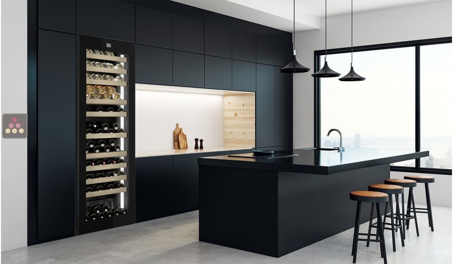 Built-in connected 3 temperature wine cabinet for ageing or service