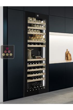 Built-in connected 3 temperature wine cabinet for ageing or service