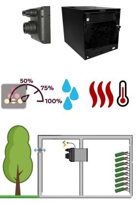 Monobloc air conditioner for wine cellar - Built-in - Cooling, heating and humidification