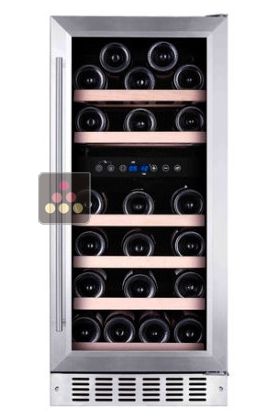 Dual temperature built in wine cabinet for storage and/or service