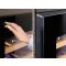 Multi-purpose wine cabinet for the storage and service of wine - can be fitted - Black glass door.
