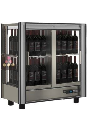 4-sided refrigerated display cabinet unit for wine storage or service