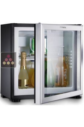 Silent minibar with glass door - can be fitted - 18L - Hinges on the left hand side
