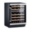 Dual temperature built-in wine cabinet for service and storage